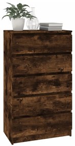 füstös tölgy szerelt fa fiókos szekrény 60 x 36 x 103 cm