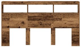 antik fa áthidalószekrény LED-világítással 180 x 17 x 102 cm