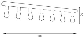 Spotlámpa FILO 7xE27/60W/230V fekete/arany