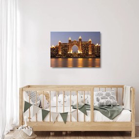 Kép egy épületról Dubajban (üvegen) (70x50 cm)
