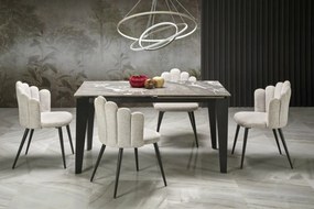 FELIX asztal, szürke márvány / fekete