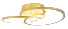 Mennyezeti lámpa arany 45 cm LED-del 3 fokozatban szabályozható - Rowin