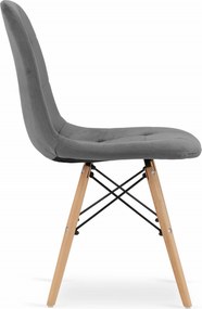 AKCIÓ Szürke bársonyos étkezőszék DUMO II. minőség