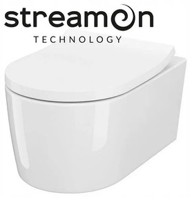 Cersanit Inverto függő WC csésze StreamOn 52 x 35,5 cm + lassan eső ülőke, fehér, S701-432