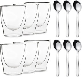 Feelino DUOS, duplafalú pohár, 200 ml, kanállal