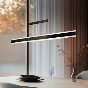 Matt fekete LED függőlámpa fém búrával Arcola – Trio