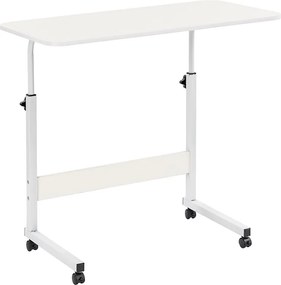 Állítható magasságú laptopasztal 80x40 cm fehér
