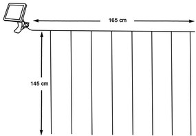 Napelemes dekor fényfüzér napernyőhöz