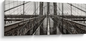 Kép - Brooklyn híd (órával) (90x30 cm)