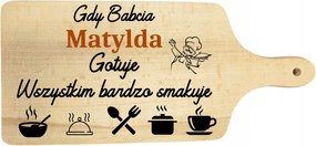 Fa konyhai deszka Amikor a nagymama főz, mindenkinek ízlik a nagymama napja