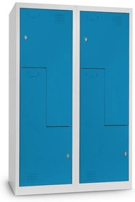 Fém szekrény Z, 120 x 50 x 180 cm, csavaros zár, kék - ral 5012