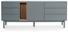 Kék-szürke alacsony komód 180x76 cm Corvo – Teulat
