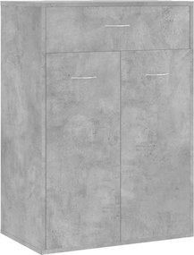 vidaXL betonszürke szerelt fa cipősszekrény 60 x 35 x 84 cm