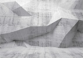 3D Fotótapéta Absztrakt Beton Szürke Tapéta Hálószoba Nappali 416x254