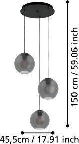 Függeszték Szürke ARANGONA EGLO 390213