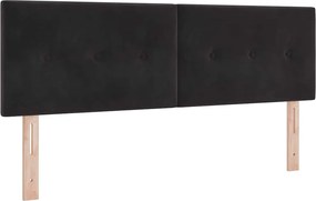 vidaXL Fejtámla Fekete 160 cm Bársony