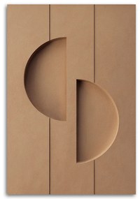 Gario Vászonkép Bézs domborműves geometria Méret: 80 x 120 cm