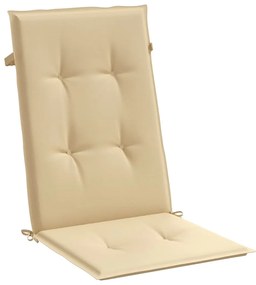 6 db melange bézs szövet magas háttámlájú székpárna 120x50x4 cm