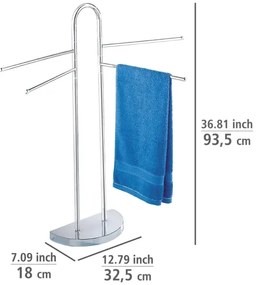 WENKO 16610100 - COSENZA törölközőtartó állvány 33 x 93,5 cm, fényes króm