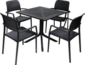 Rakásolható szék, fekete, DENTON NEW