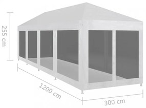 partisátor 10 hálós oldalfallal 12 x 3 m