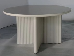 Palma dohányzóasztal, D80cm, törtfehér