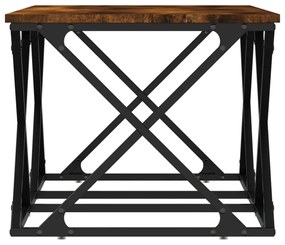 füstös tölgy színű szerelt fa dohányzóasztal 100 x 49 x 40 cm