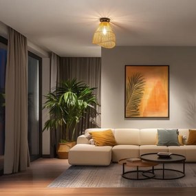 Brilagi - LED felületre szerelhető csillár CERIA BOHO 1xE27/40W/230V átm. 30 cm barna