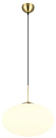 Fehér-aranyszínű függőlámpa üveg búrával ø 40 cm Fomento – Trio