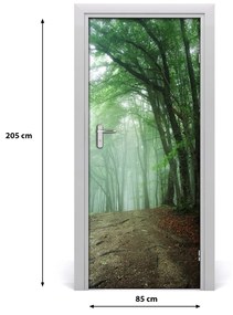 Ajtó tapéta Köd az erdőben 85x205 cm