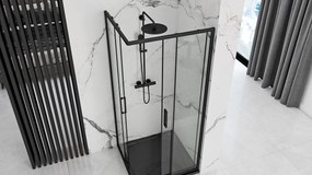 Zuhanykabin Rea Punto black 90x90