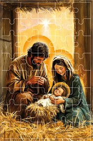 Karácsonyi puzzle 40 db-os Szent Család Karácsony