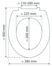 Schütte 84100-A - Fehér SoftClose WC-ülőke, MDF-ből készült