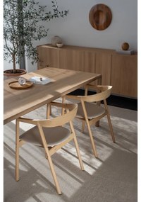 Muna étkezőszék tömör tölgyből, kékesszürke ülőrésszel - Gazzda