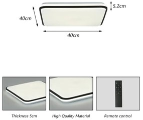 Brilagi - LED Dimmelhető lámpa SMART LED/28W/230V 40x40 cm Wi-Fi Tuya + távirányító