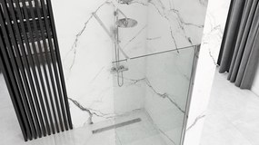 Rea AERO N 120, zuhany paraván WALK IN, 1 lapos, 120 x 195 cm, fényes króm, átlátszó, REA-K7550