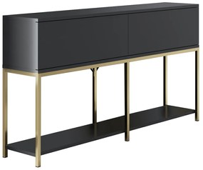Konzolasztal Lord - Anthracite, Gold