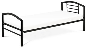 Jednolůžková postel 94x207cm, kov, černá, BED-1900 BK