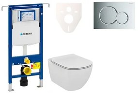 Fali WC szett Geberit előtétfalas szereléshez + Ideal Standard Tesi WC 111.355.00.5NE2