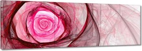 Vászonkép 120x40 Rózsaszín fraktál rózsa