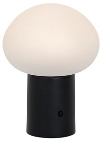 Asztali lámpa fekete, LED 3 fokozatban szabályozható újratölthető - Louise
