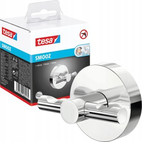 Fürdőszobai akasztó öntapadós Tesa Smooz Fém Fürdőköpeny akasztó