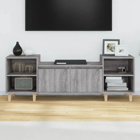 szürke sonoma színű szerelt fa TV-szekrény 160x35x55 cm
