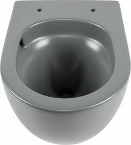 Eros ES BELLA SLIM fali WC - MATT SZÜRKE - WC ülőkével - VORTEX örvényöblítéssel - 49 cm
