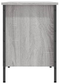 szürke sonoma színű szerelt fa cipőszekrény 131x35x50 cm