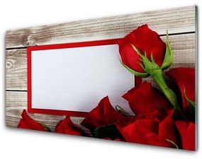 Akrilüveg fotó Rózsa virágok Plant 100x50 cm