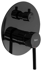 Zuhanyszett rejtett REA Lungo Black Metallic + BOX