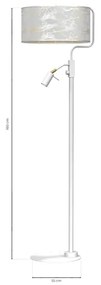Állólámpa SENSO 1xE27/40W/230V + 1xGU10/7W fehér