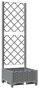 világosszürke PP rácsos kerti ültetőláda 40 x 40 x 121,5 cm