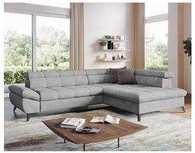 Kinyitható sarokkanapé MARANO jobb oldali, szürke